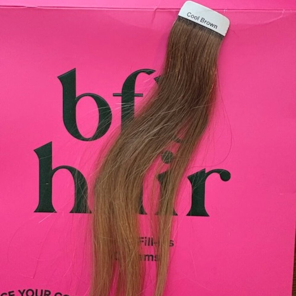 BFB Hair Clip-In Extensions – Cool Brown – 18” Fill-Ins (70g) | Opened, Unused